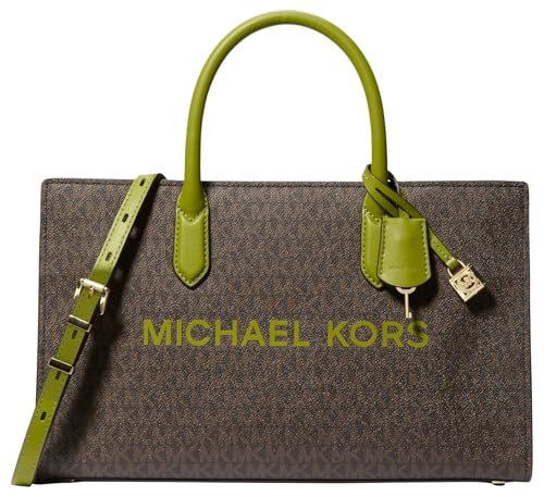 Michael Kors Scarlett Medium Satchel, Gold-Tone Hardware/Meadow Green