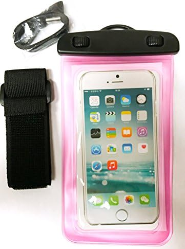 Universal Waterproof Case, YogaCase Dry Bag / Pouch for Apple iPhone 7, 7 Plus, 6S, 6,6S Plus, 5S, 5c Samsung Galaxy S7, S6 Note 5 4, HTC LG Sony Nokia Motorola CellPhone (Pink)