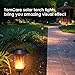 TomCare Solar Lights Metal Flickering Flame Solar Torches Lights Waterproof Outdoor Heavy Duty Lighting Solar Pathway Lights Landscape Lighting Dusk to Dawn Auto On/Off for Garden Patio Yard, 2 Pack