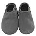 SAYOYO Baby Soft Sole Prewalkers Baby Toddler Shoes Cattle Cashmere Shoes(Grey,12-18 Months)