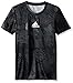 adidas Big Boys' Performance Short Sleeve Tee, Dark Grey/Black, Large/14-16