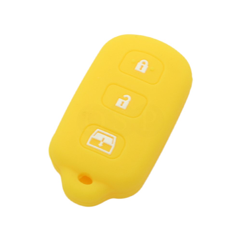BROVACS Silicone Cover Protector Case Holder Skin Jacket Compatible with TOYOTA 3+1 Button Remote Key Fob CV2410 Yellow