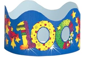 Really Good Stuff 100th Day of School Crowns -24 Pack- Happy 100th Day of School Gifts for the Classroom