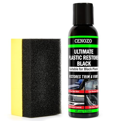 Black Plastic Renovator, Premium Formula Waterproof, Increases Shine & UV Resistant for Car Renovator Exterior and Interior Plastic Polish