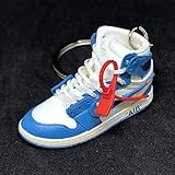 Air Jordan 1 I High Retro Off White UNC Blue OG Sneakers Shoes 3D Keychain Figure ...