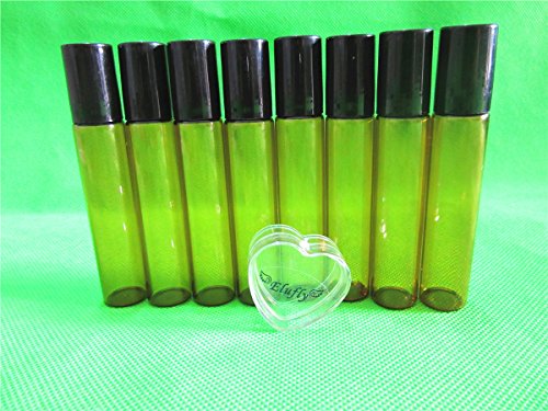 6-30 Set 10ml Amber Roll On Bottle Thick Glass Vial Beauty Makeup Tool for Fragrances Perfume Essential Oil (24) - Thumbnail 6