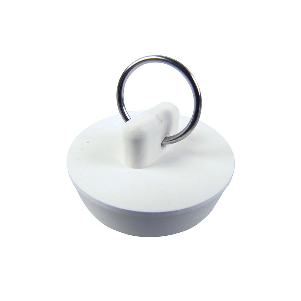 Rubber Drain Stopper 13/8 in. White Bathtub Shower Plumbing Parts