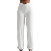 RoseSeek Women's High Waisted Yoga Workout Pants Straight Leg Casual Lounge Trousers