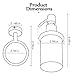 crw 8oz Liquid Soap Dispenser Wall Mounted Glass Lotion Dispenser Pump for Bathroom Kitchen Stainless Steel Pump Chrome