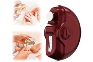 CRYMOY 3 in 1 Electric Polishing Automatic Nail Clippers, 2025 New Electric Nail Trimmer Clippers for Fingers and Toes with 2 Adjustable Speeds, Electric Toe Nail Cutter for Thick Toenails Seniors (Red)