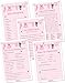 Baby Shower Games for Girls - Set of 5 Activities - (50 Cards Each, 250 Total) - Baby Shower Supplies primary