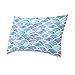 ALAZA Watercolor Ocean Sea Animal Cotton Standard Size Pillowcase 26 X 20 Inches Twin Sides, Rainbow Mermaid Scale Pillow Case Sham Cover Protector Decorative for Couch Ded