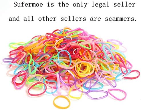 Sufermee 3000 Pcs Candy Hair rubber bands Baby Girls Hair Ties kids Multi Color Hair Holder Elastic Rubber Bands Hair Accessories