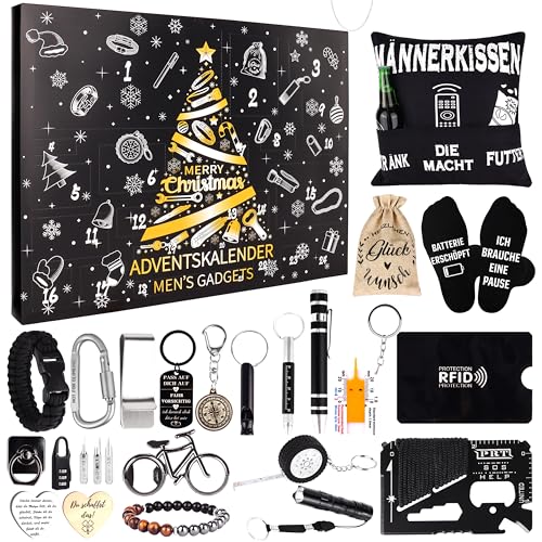 Jeasona Adventskalender 2026 Männer Werkzeug Adventskalender 2026 Erwachsene Mann Herren Männer Ideen Weihnachtskalender Gadgets für Jugendliche Teenager Jungs