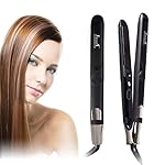 Flat Iron, Flat Irons , Hair Straightener with 1 inch 3D Floating Plate & Elasticity Cool Tip