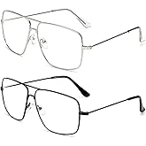 Dollger Classic Glasses Clear Lens Non Prescription Metal Frame Eyewear Men Women