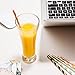 125 PCS Paper Straws JIANFA-Food Grade Rose Gold Foil striped pattern Paper Straw Biodegradable Straw for Birthdays,Christmas, Weddings, Baby Showers, Celebrations and Parties