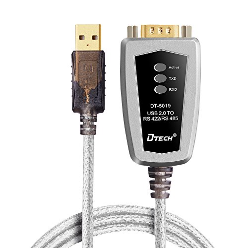 DTECH 10 Feet USB to RS422 RS485 Serial Port Converter Adapter Cable with FTDI Chip Supports Windows 10, 8, 7, XP and Mac