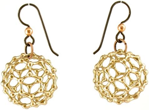 Bronze Buckyball C60 Earrings