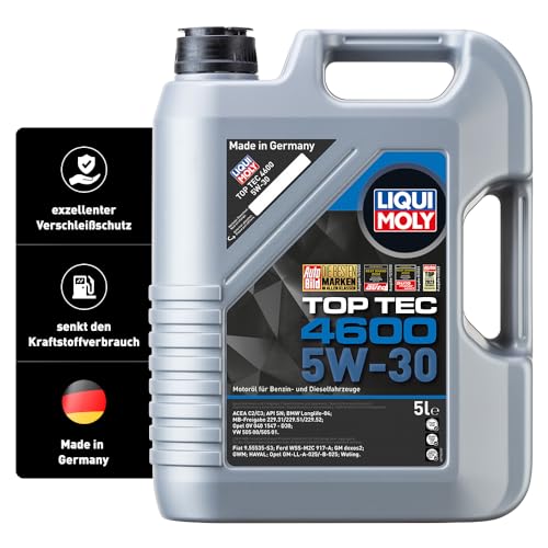 LIQUI MOLY Top Tec 4600 5W-30 | 5 L | Synthesetechnologie Motoröl | Art.-Nr.: 3756