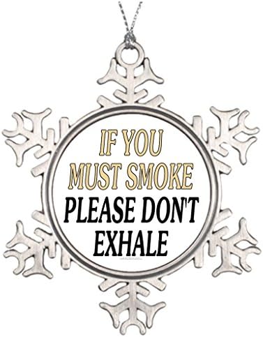 Greygrey Humor Health Hazard Xmas Trees Decorated Photo Christmas Snowflake Ornaments