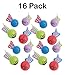 Mini Foam Character Missiles - Pack Of 16 - 4 Inches Assorted Colors - Silly Face Foam Ball Launcher Missile Toys - For Kids Great Party Favors, Bag Stuffers, Fun, Gift, - By Kidsco