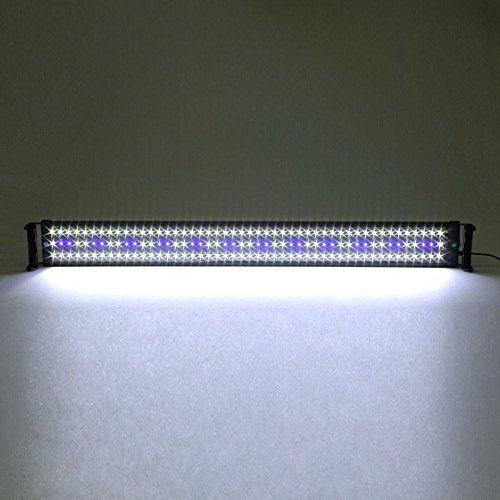 Deckey 25W 144 LED Aquarium Fish Tank Extendable Light LED Blue and White Color Changing Frame Fish Lamp