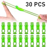 Zhehao 30 Pieces Slingshot Toy, Stretchable Flying Stretchable Frogs Slingshot Frogs Rubber Frogs for Frog Party (Style 1)