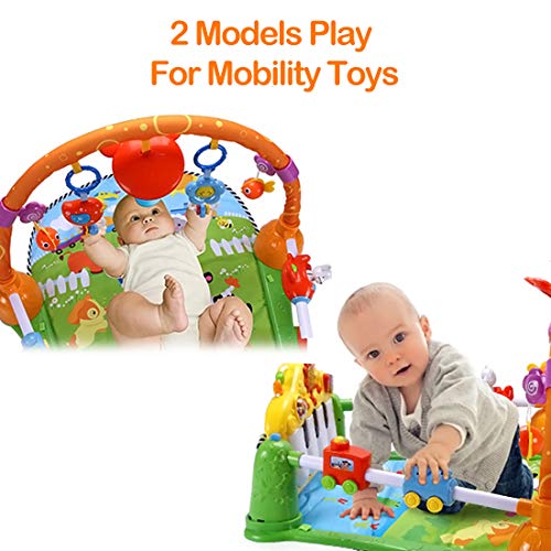 Baby Gym Kick and Play Piano - Lay to Sit-Up Play Mat Newborn Large Activity Gym Tummy Time Infant Music & Light Activity Center Mat Play & Learn Toddler 0-18 Month