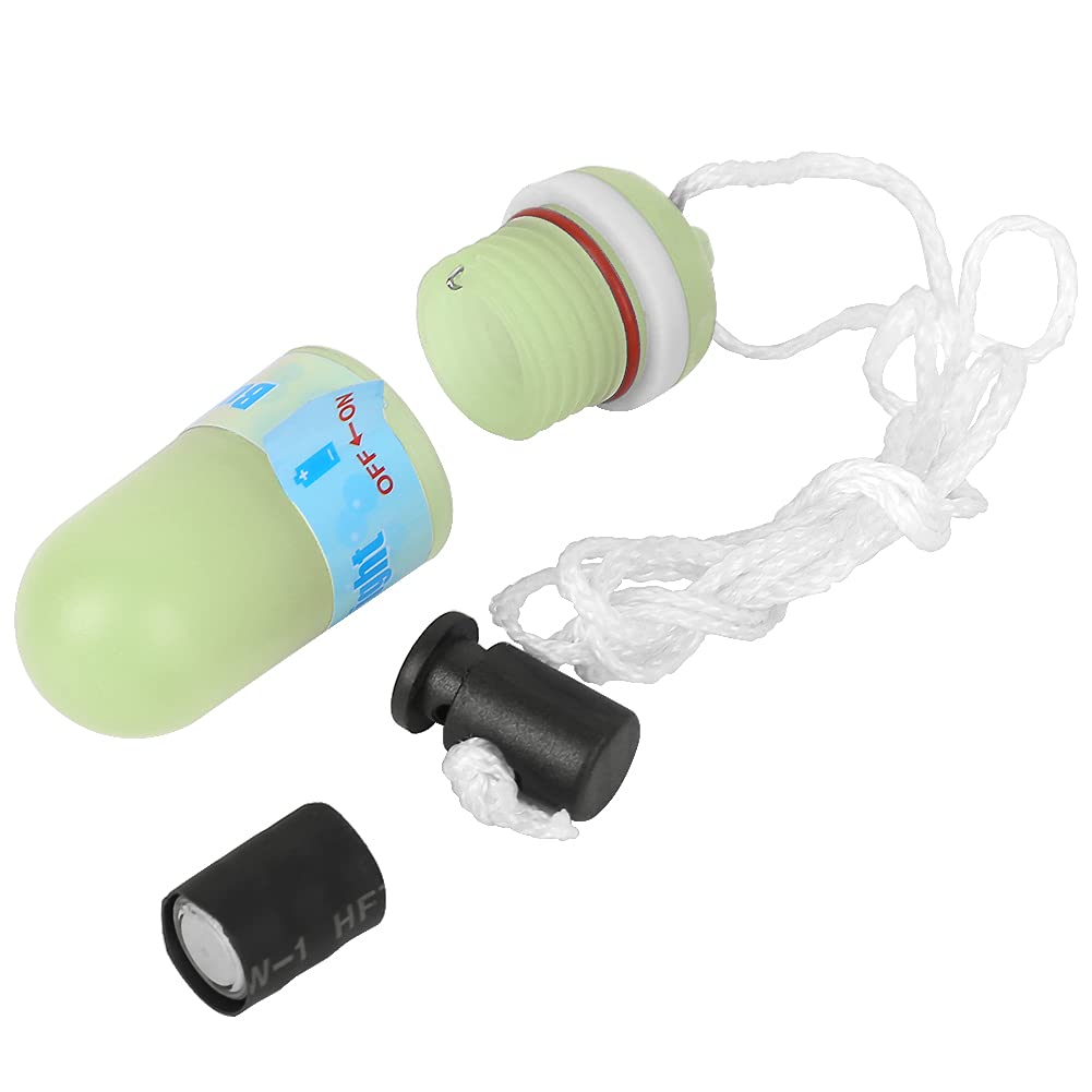 Demeras Underwater Strobe Signal Light Diving LED Signal Light Waterproof Fluorescent Lighting Taillight with Lanyard