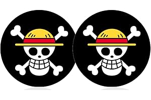 Car Cup Holder Coaster for Anime Skull Skeleton Silicone 2.75" Car Coaster Onepiece Car Cup Holder Insert Coasters by FLYEEGO