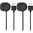 Replacement Charger Intended for Amazfit Balance/T-Rex 3 Charger 3.3ft USB Cable Cord Portable Charging Stand Station Dock for Amazfit Balance/T-Rex 3 Watch Charger (Black,2PACKS)