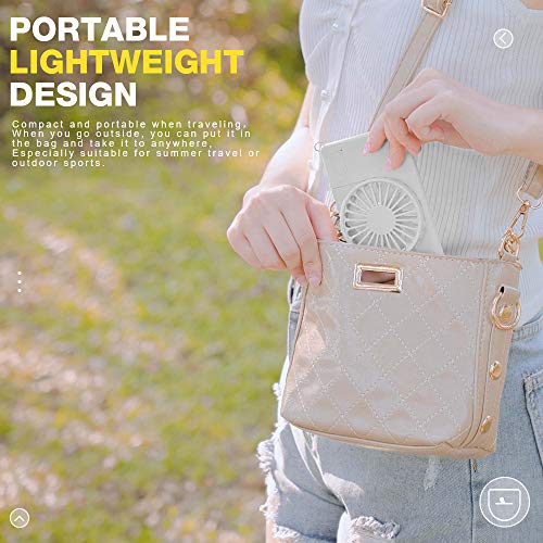 Neck Fan, LETOUR Handheld Fan Mini Fan Portable USB Personal Fan 3 Speeds 90° Rotating Adjustable USB Fan for Kids Women Men Indoor Outdoor Travel with Lanyard