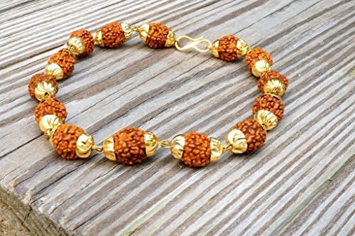 odishabazar Rudraksha Bracelet With Golden Cap