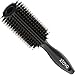 Xtava 33mm Natural Double Bristle Hair Brush - Volumizing and Detangling Blow Dryer Round Brush with Soft Boar Bristle - Professional Blow Drying Hair Brushes for Women with Fine Thick or Curly Hair