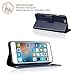 iPhone 6plus Case, KINGWorld Premium Flip Wallet Book Cover with [Credit Card Holder] Card Pockets [Kickstand] [Money Pouch] for iPhone 6s Plus & iPhone 6 Plus(Blue)
