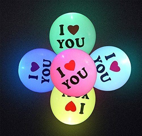 led i love you balloons