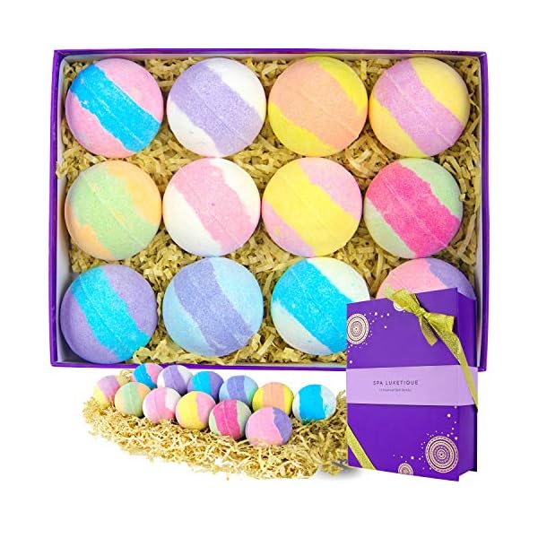 Bath-Bombs-Gift-Set-Spa-Luxetique-Natural-Bath-Bombs-Spa-Gift-Set-12-x-32oz-Handmade-Bubble-Bath-Gift-Set-Vegan-Spa-Bubble-Fizzies-Moisturize-Dry-Skin-Gift-Sets-for-Women-Birthday-Christmas Bath Bombs Gift Set - Spa Luxetique Natural Bath Bombs Spa Gift Set, 12 x 3.2oz Handmade Bubble Bath Gift Set, Vegan Spa…