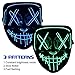Halloween Mask Scary LED Light Up Mask for Halloween Festival Party (Blue)