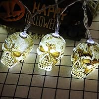 ChristmaxStore String Light 20 LEDs 10ft Skull Lights Halloween Decoration