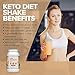 Keto Diet Shake with 70:20:10 Ratio Keeps You In Ketosis-Perfect For Low Carb High Fat Lifestyle - Less than 3g Net Carbs per Serve - Vanilla Flavor - 27 Servings