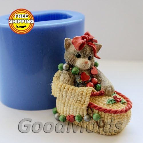 Soap Mold Kitten 3D Mold Soap Mold Silicone Molds Mold for Soap Mold Silicone Mold Animals Mold Knitted Mold