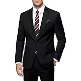 WYWK Men's 2 Piece Suit Slim Fit - One Button Jacket Pants with Tie and Pocket Square, Suits for Men Wedding Business Party