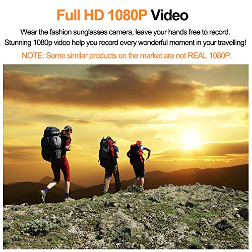 KAMRE Upgraded Sunglasses Camera 1080P Video Recorder Camera with UV Protection Polarized Lens, 140Â° Wide View Angle for Outdoor Sports, Great Gift for Your Family and Friend