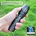 Best 007 LED Tactical Flashlight Super Bright Rechargeable Handheld Flashlight High Lumen Zoomable Waterproof 5 Modes for Camping Hiking Biking Outdoor Emergency(18650 Battery Included)