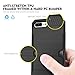 iPhone 7 Plus Wallet Case Ricele Hybrid Slim Brushed Metal Design Case Credit Card Slot Holder for Apple iPhone 7 Plus [Protective Grip Card Case] (Black)