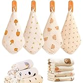 Caiery 8pcs Baby Washcloths Soft Set | Baby Muslin Washcloth | Face Towels for Newborn with Sensitive Skin | Shower Gift for Baby Registry,12X12inch(30x30cm)