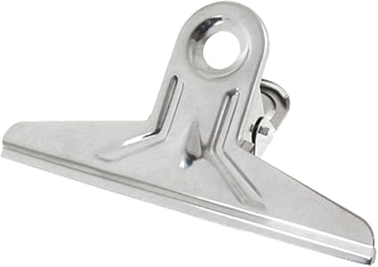 Amazon Uxcell 目玉クリップ バインダークリップ 金属 シルバートーン ハイパフォーマンス 強力なグリップを提供 2個入り クリップ リング 文房具 オフィス用品