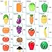 Funslane Play Food Set for Kids, 18 Pcs Pretend Play Food Cutting Kitchen Food Fruits and Vegetables