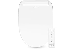 ComfyBidet Elongated Bidet Seat with Wireless Remote, Endless Warm Water and Air Dryer, Multiple Wash Modes, Deodorizer, Adjustable Self-Cleaning Nozzles, LED Light, Soft Close Lid (White)